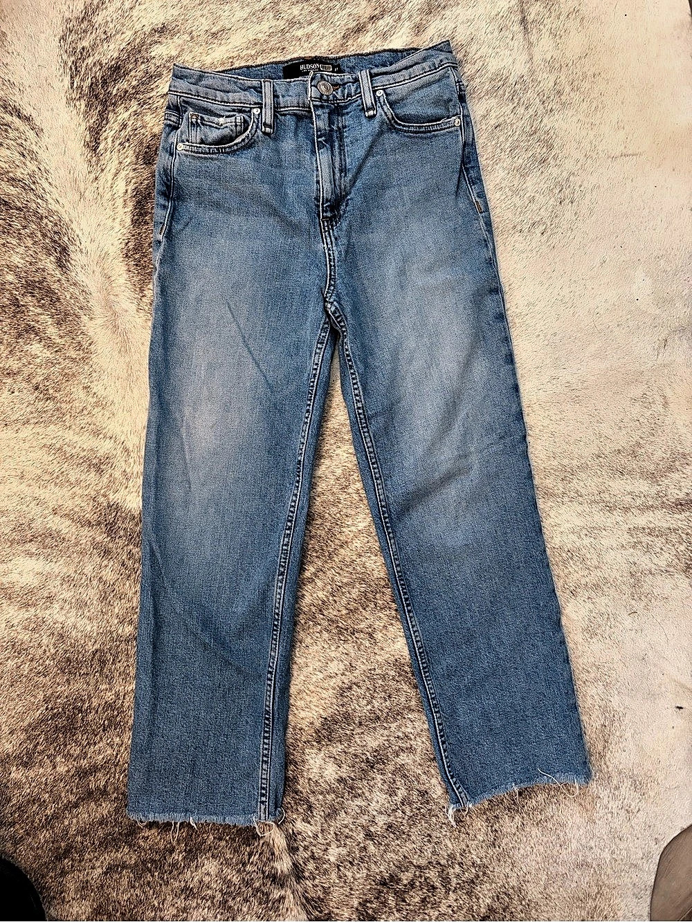 Hudson Remi High-Rise Straight Ankle Jean Straight Leg Jeans Blue Waist 27